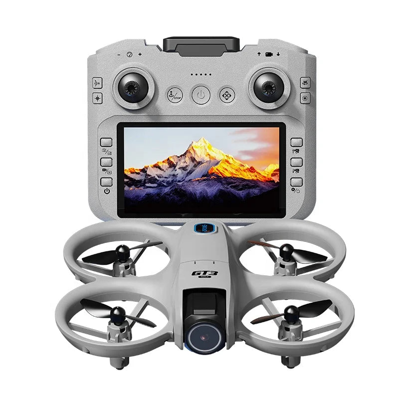 GT3 MAX Drone with Electrically Adjustable Camera and Optical Flow Hover, Screen Remote RC Quadcopter for Kids
