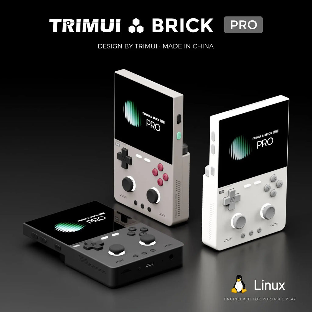TrimUI Brick Pro Linux Open Source Handheld Console 3.95" Retro Game Player Portable Video Gift for Gamers