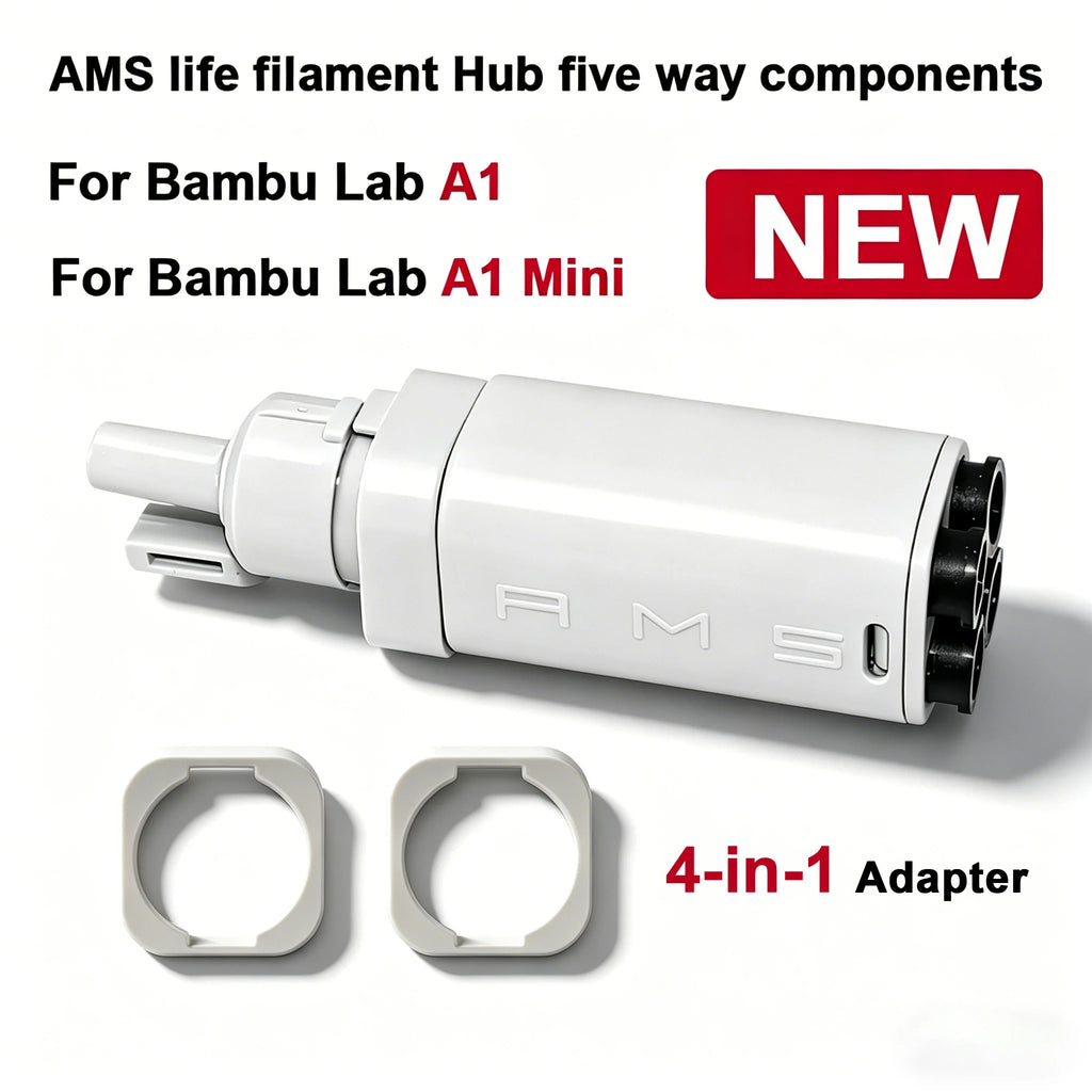 For Bambu Lab 3D Printer AMS Filament Hub Five Way Components Switch Consumables Multi-Color Printing For Bambu lab A1 Parts