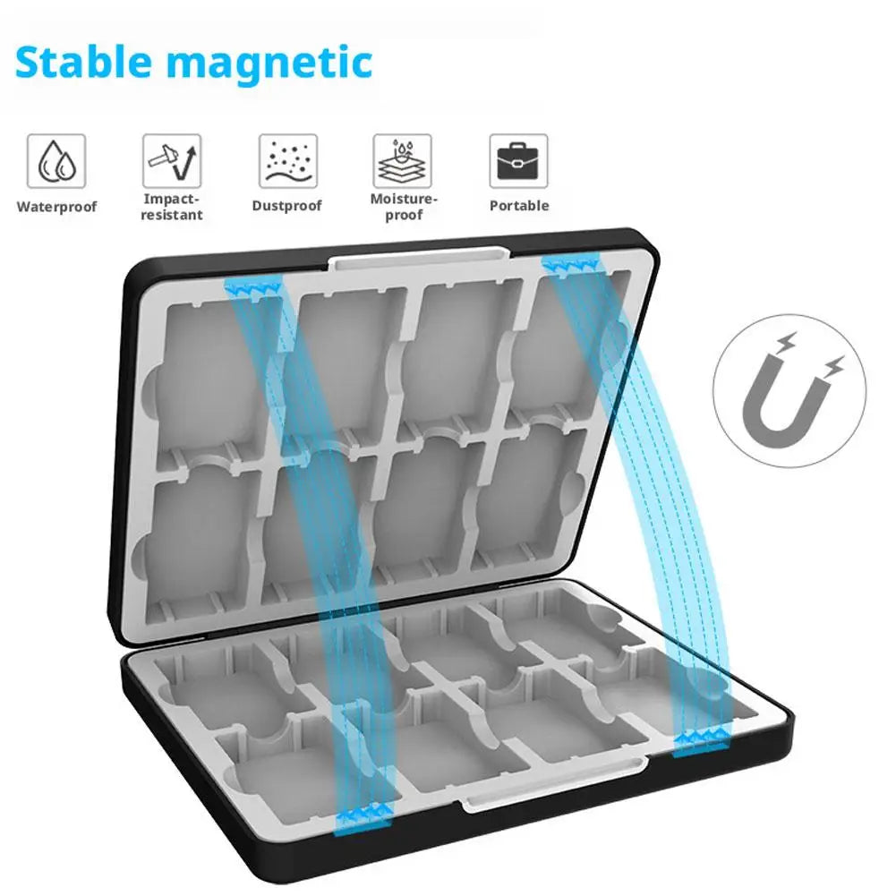 Magnetic Anti-Fall for GBA Boy Advance Portable Game Card Storage Box Dustproof Gaming Console Accessories