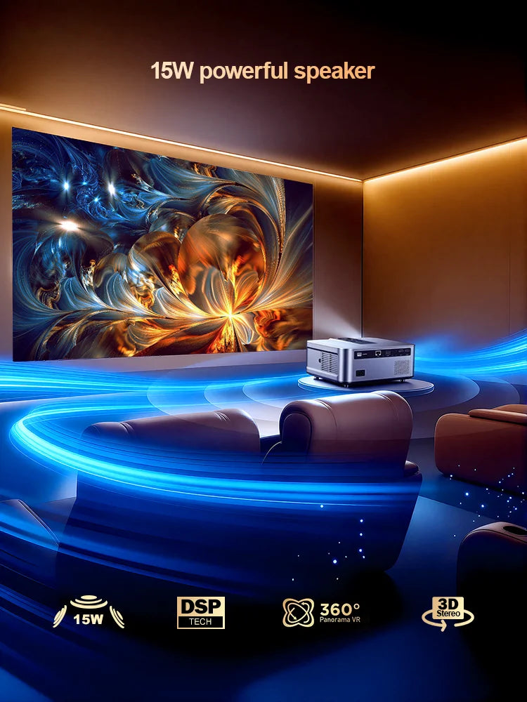 ThundeaL Portable 1080P Full HD 4K Projector TD98Mini Android WiFi Beam Projector HIFI Speaker Home Theater Projector For Movies