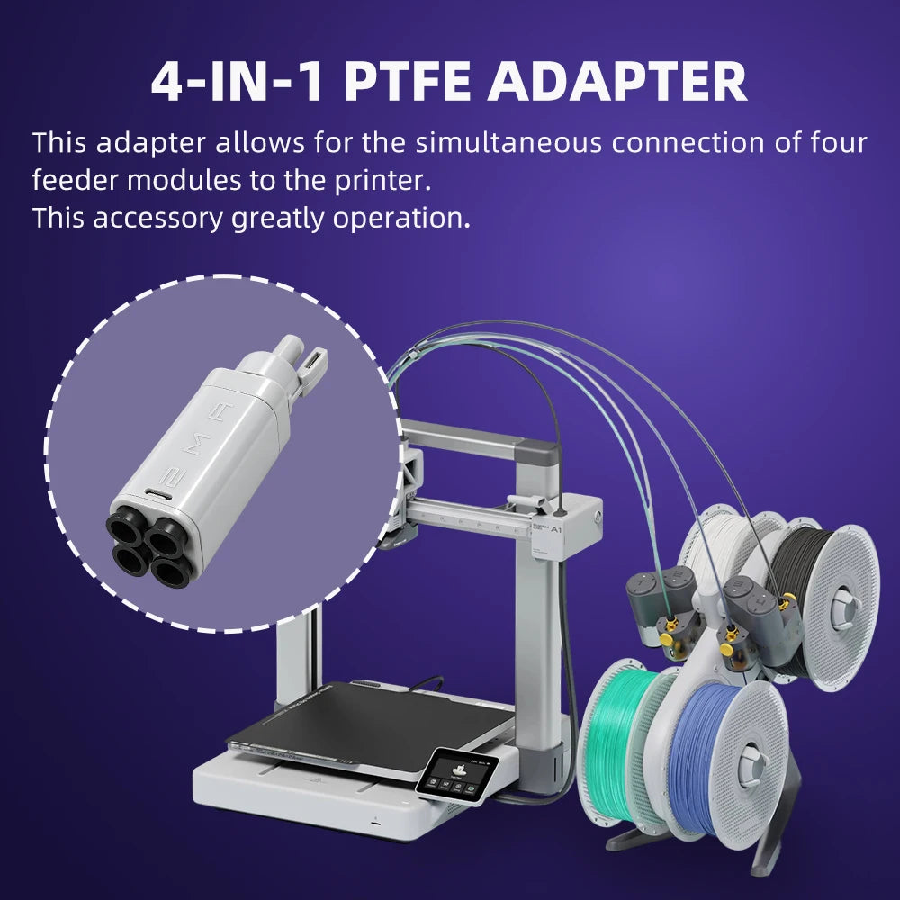 For Bambu Lab 3D Printer AMS Filament Hub Five Way Components Switch Consumables Multi-Color Printing For Bambu lab A1 Parts