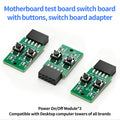 PC Power Reset Switch External Module 9Pin Motherboard Header Power LED HDD Indicator for Computer Case Test Board Repair DIY