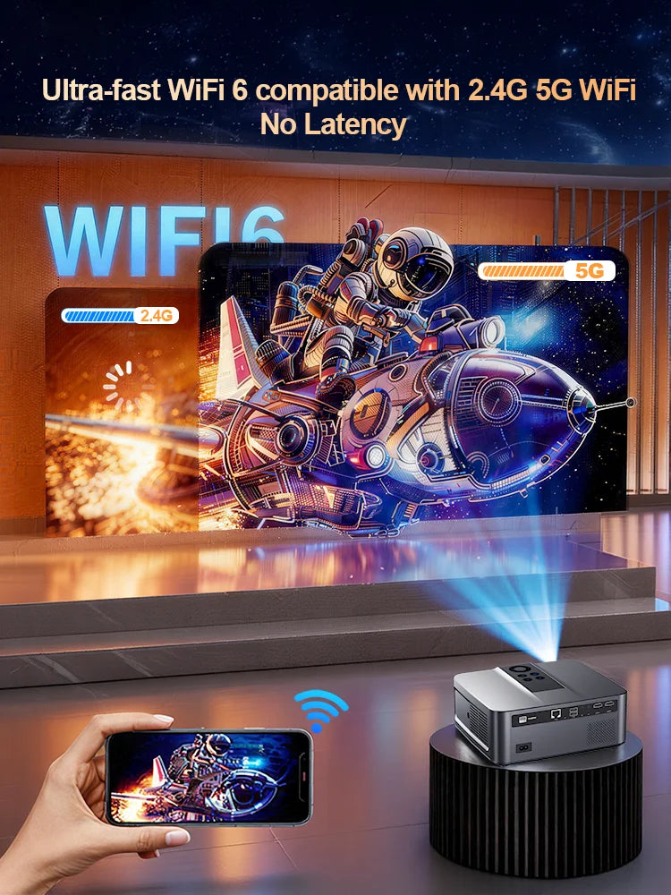 ThundeaL Portable 1080P Full HD 4K Projector TD98Mini Android WiFi Beam Projector HIFI Speaker Home Theater Projector For Movies