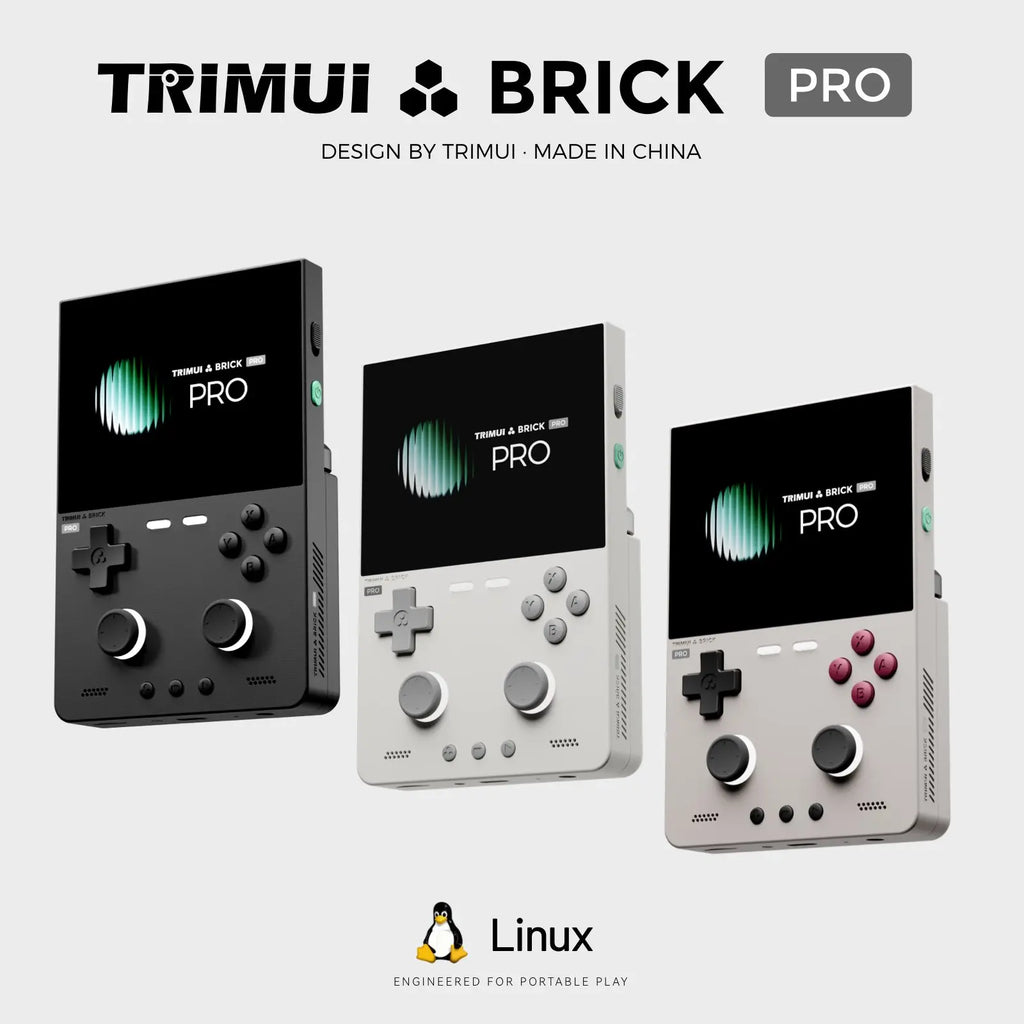TrimUI Brick Pro Linux Open Source Handheld Console 3.95" Retro Game Player Portable Video Gift for Gamers