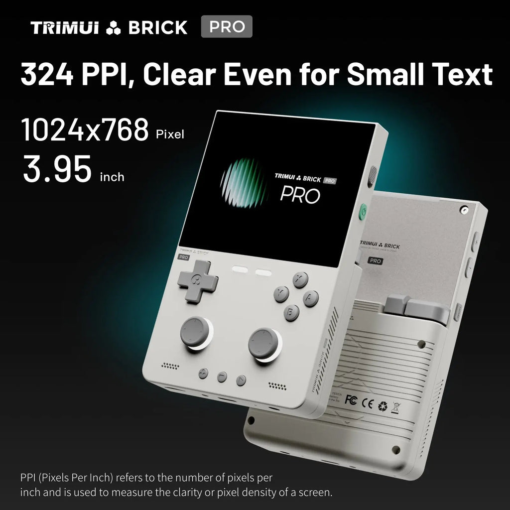 TrimUI Brick Pro Linux Open Source Handheld Console 3.95" Retro Game Player Portable Video Gift for Gamers